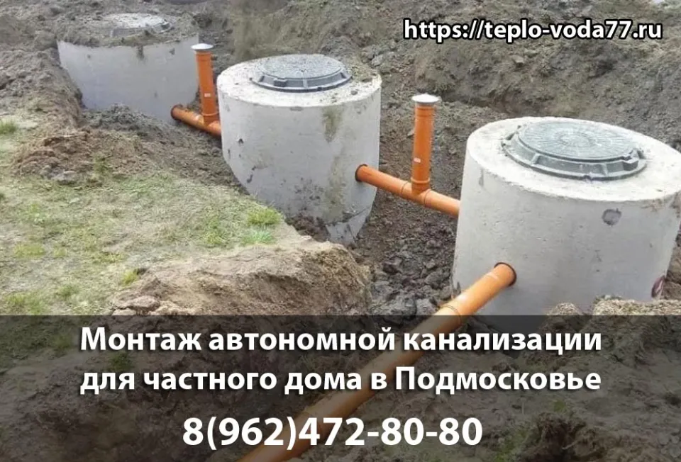 Монтаж автономной канализации в Пушкино под ключ быстро и недорого